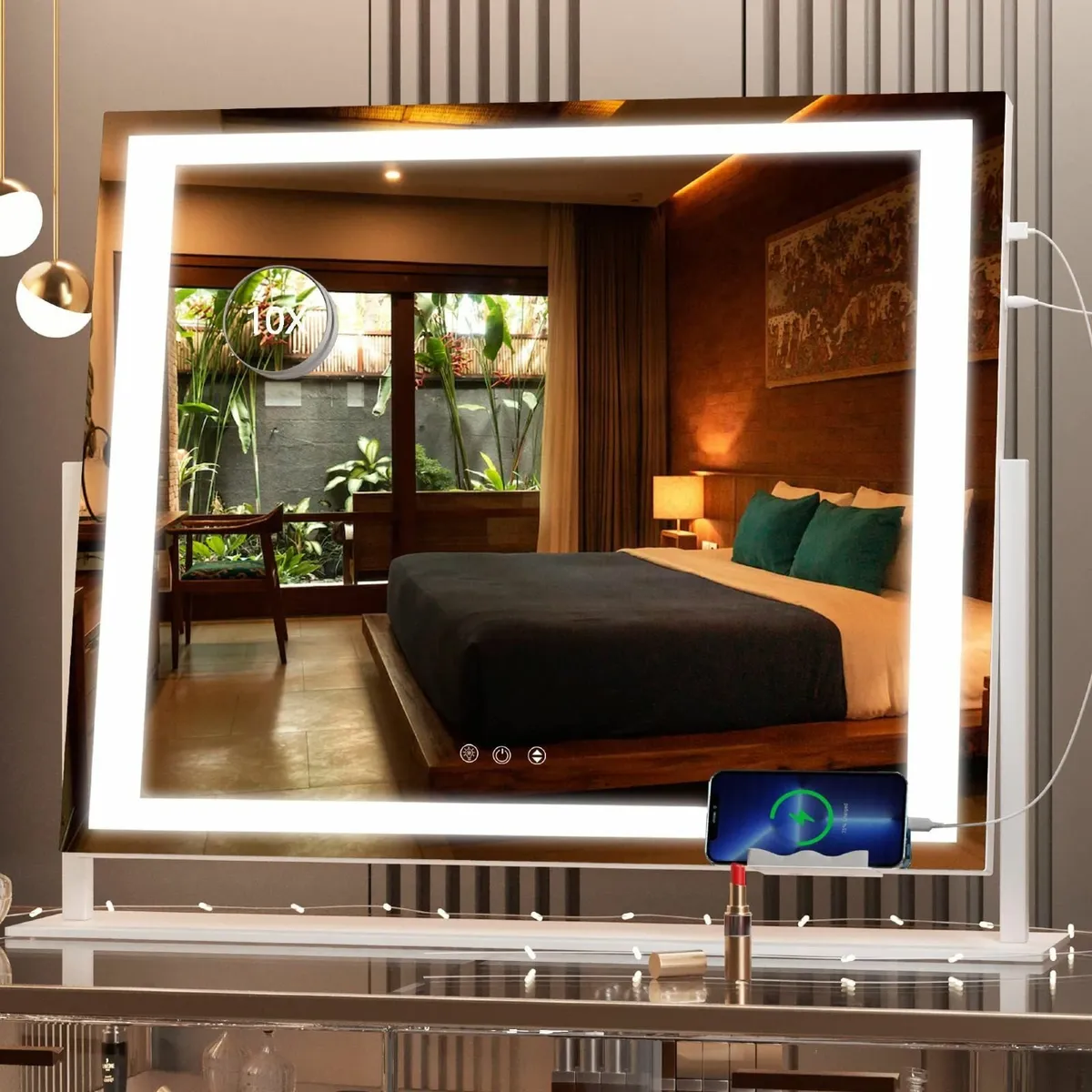 Vanity Mirror Lights 58 x 48cm LED Makeup Light up - Image 1