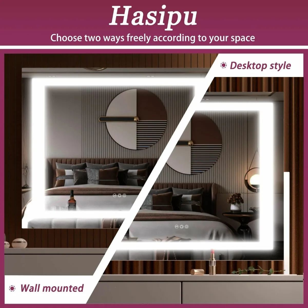 Vanity Mirror Lights 58 x 48cm LED Makeup Light up - Image 4