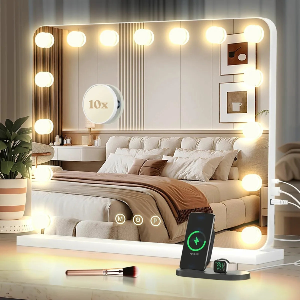 Hollywood Vanity Mirror for Makeup: 58x48 cm - 3 C - Image 1