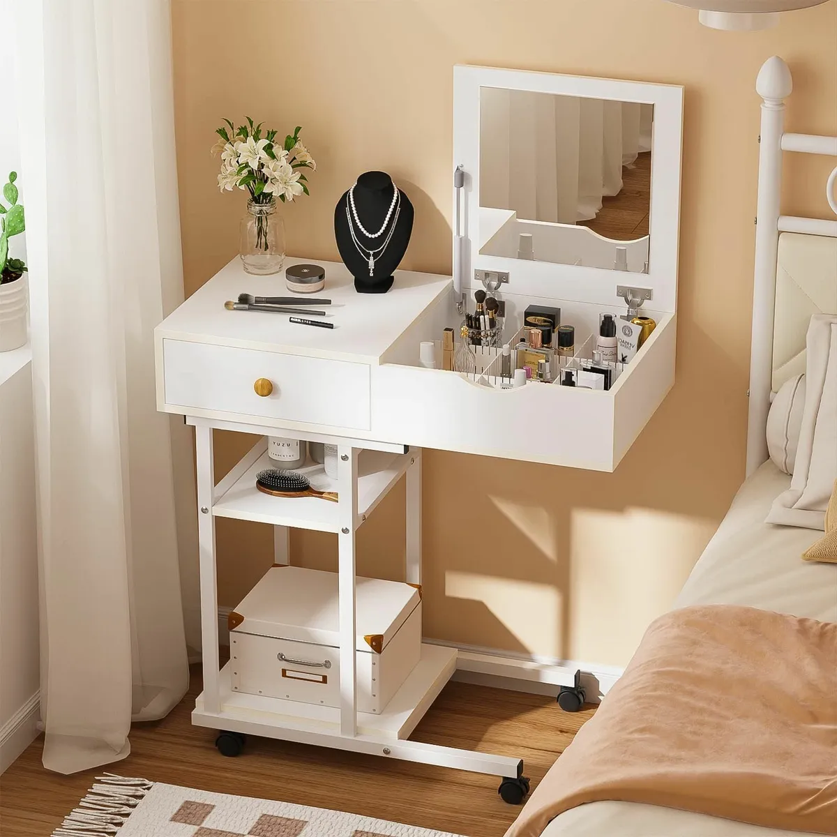 Moveable Dressing Table for Small Spaces Vanity De - Image 1