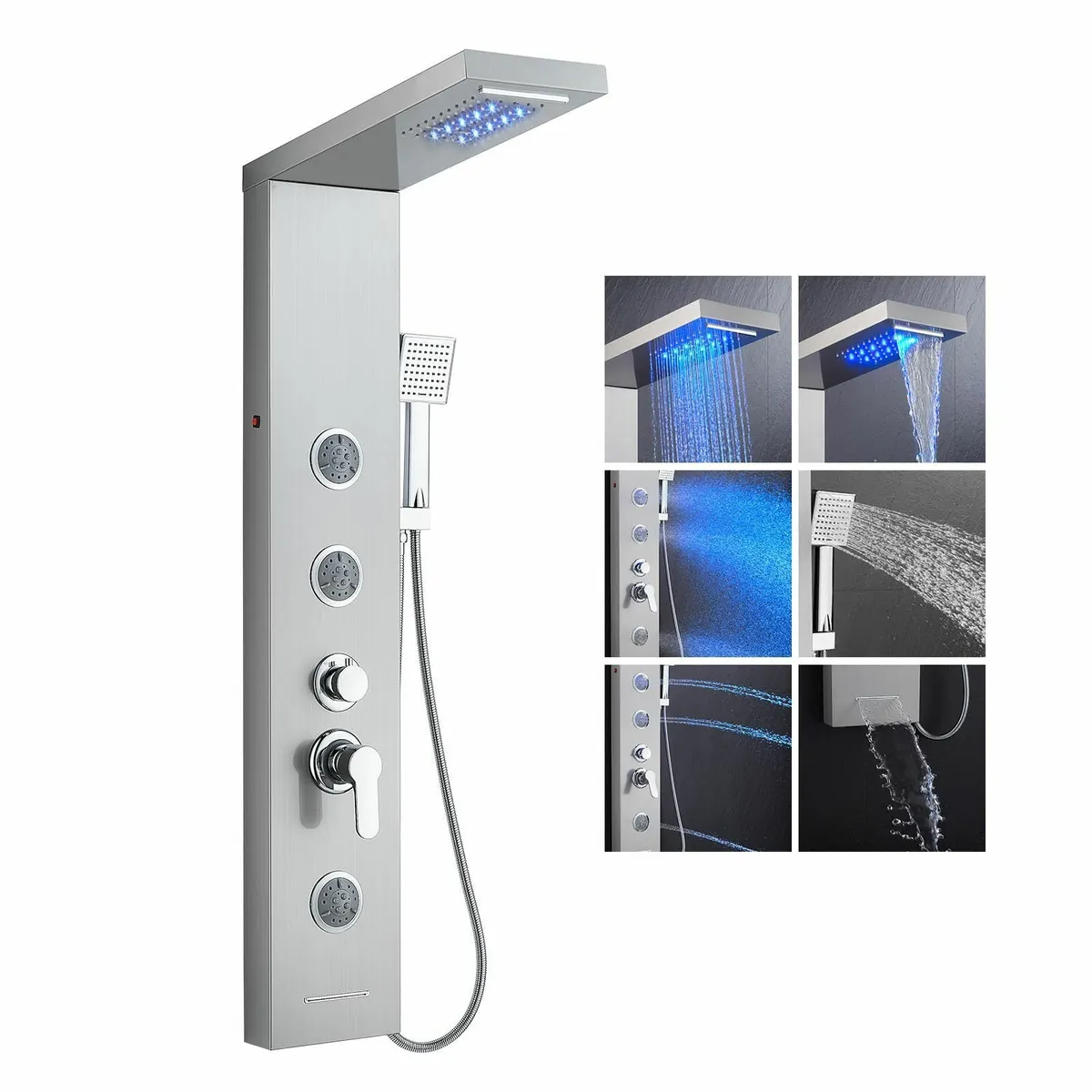 Shower Panel Column Tower- Waterfall Rainfall Head - Image 1