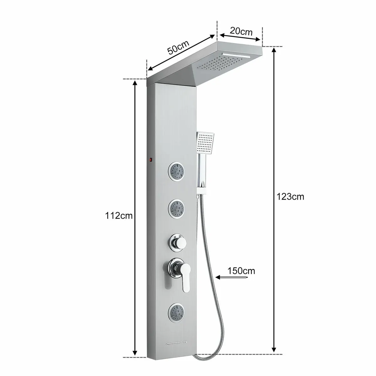 Shower Panel Column Tower- Waterfall Rainfall Head - Image 2