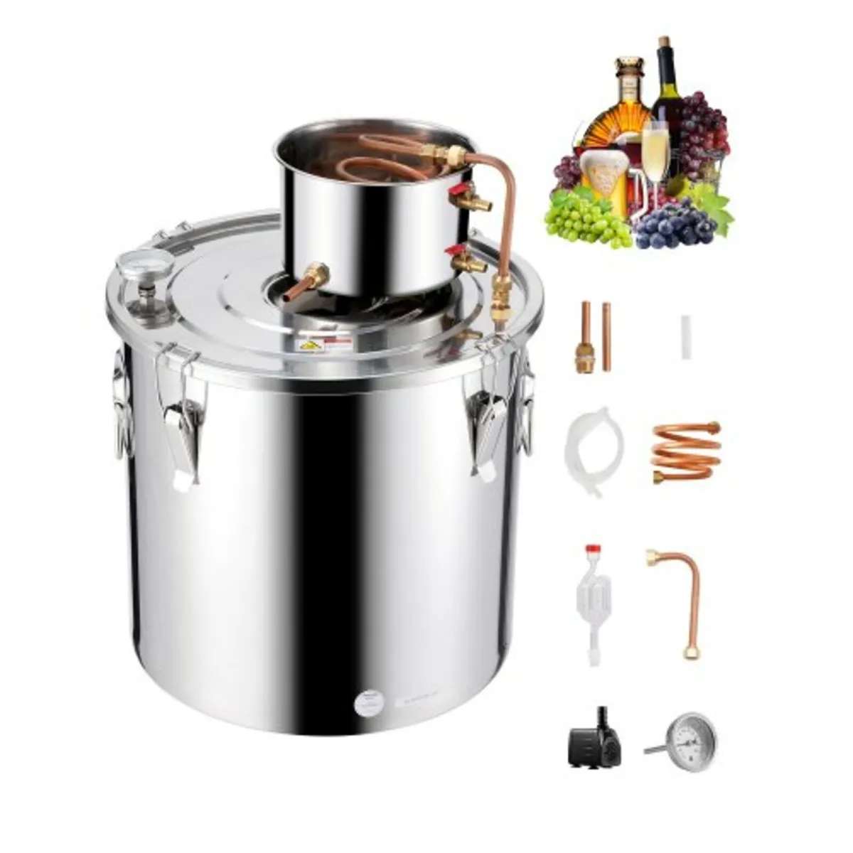 13.2 Gal / 50 L Stainless Steel Water Alcohol Dist - Image 1