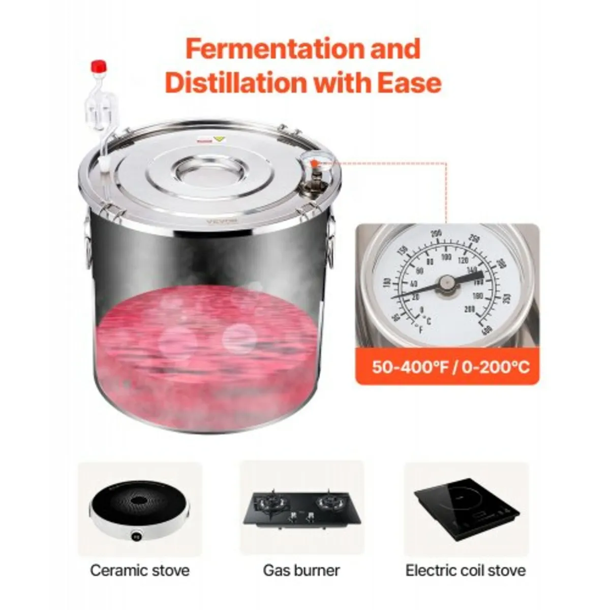 13.2 Gal / 50 L Stainless Steel Water Alcohol Dist - Image 2