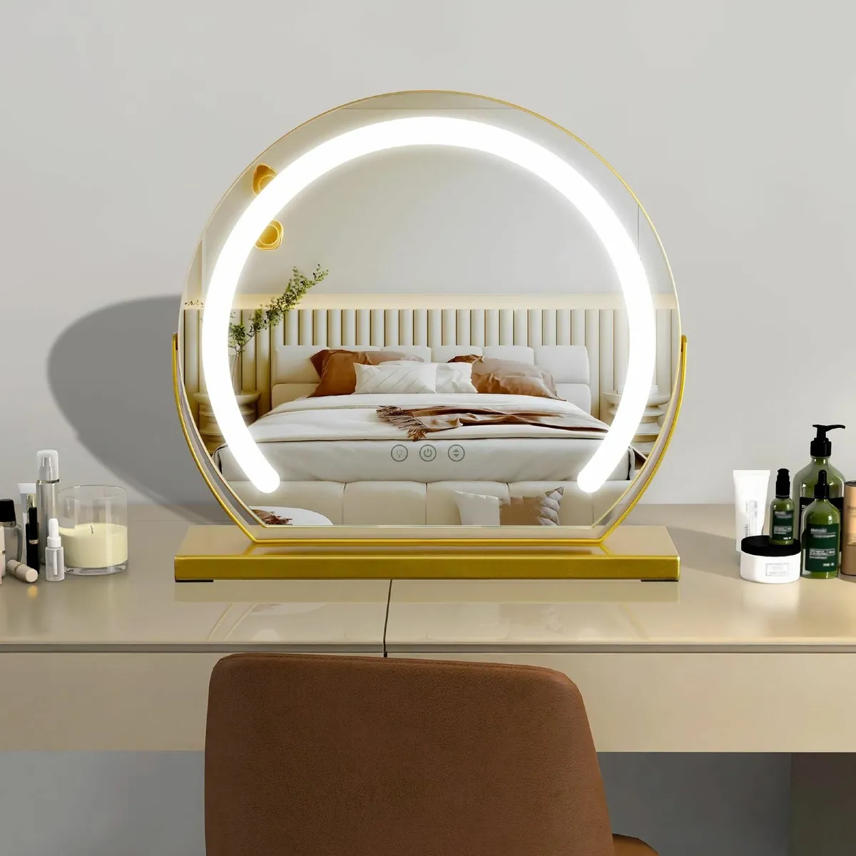 Vanity Mirror Lights 15.74 Inch 360° Rotating Gold - Image 4