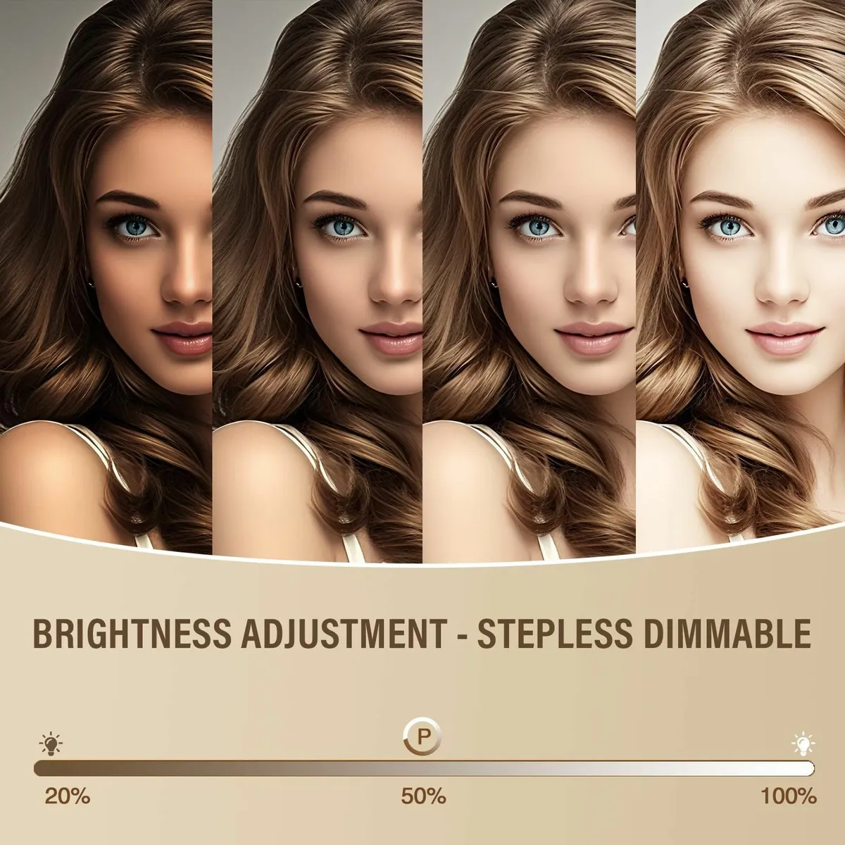 Hollywood Vanity Mirror Lights 58 x 48cm Light Up - Image 4