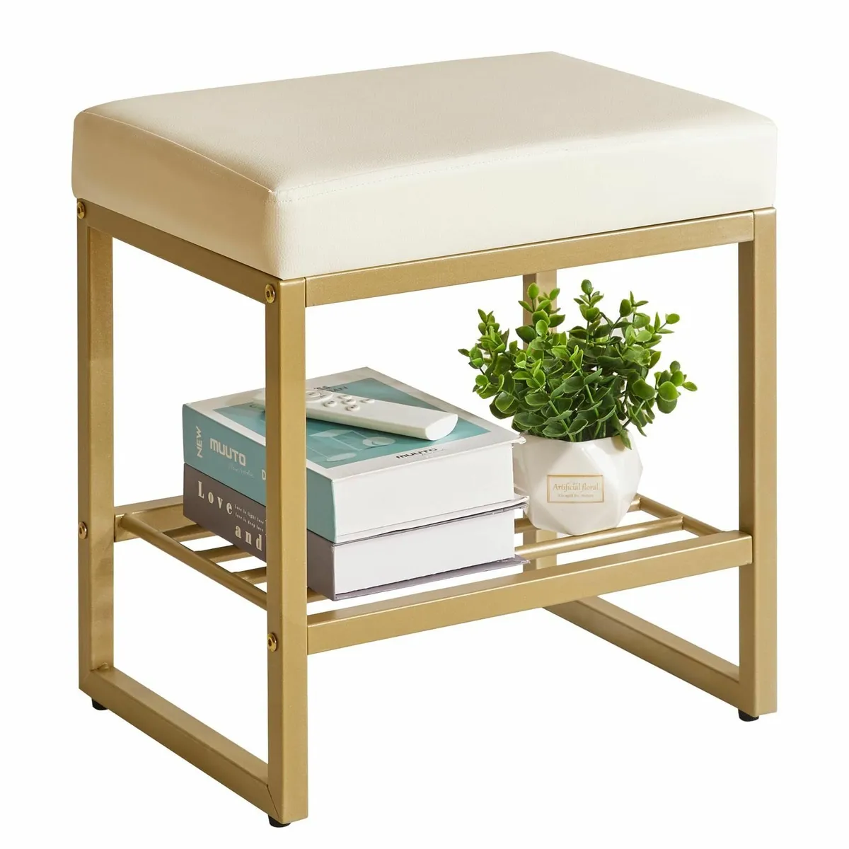 Square Dressing Table Stool Vanity Chair Adjustabl - Image 1
