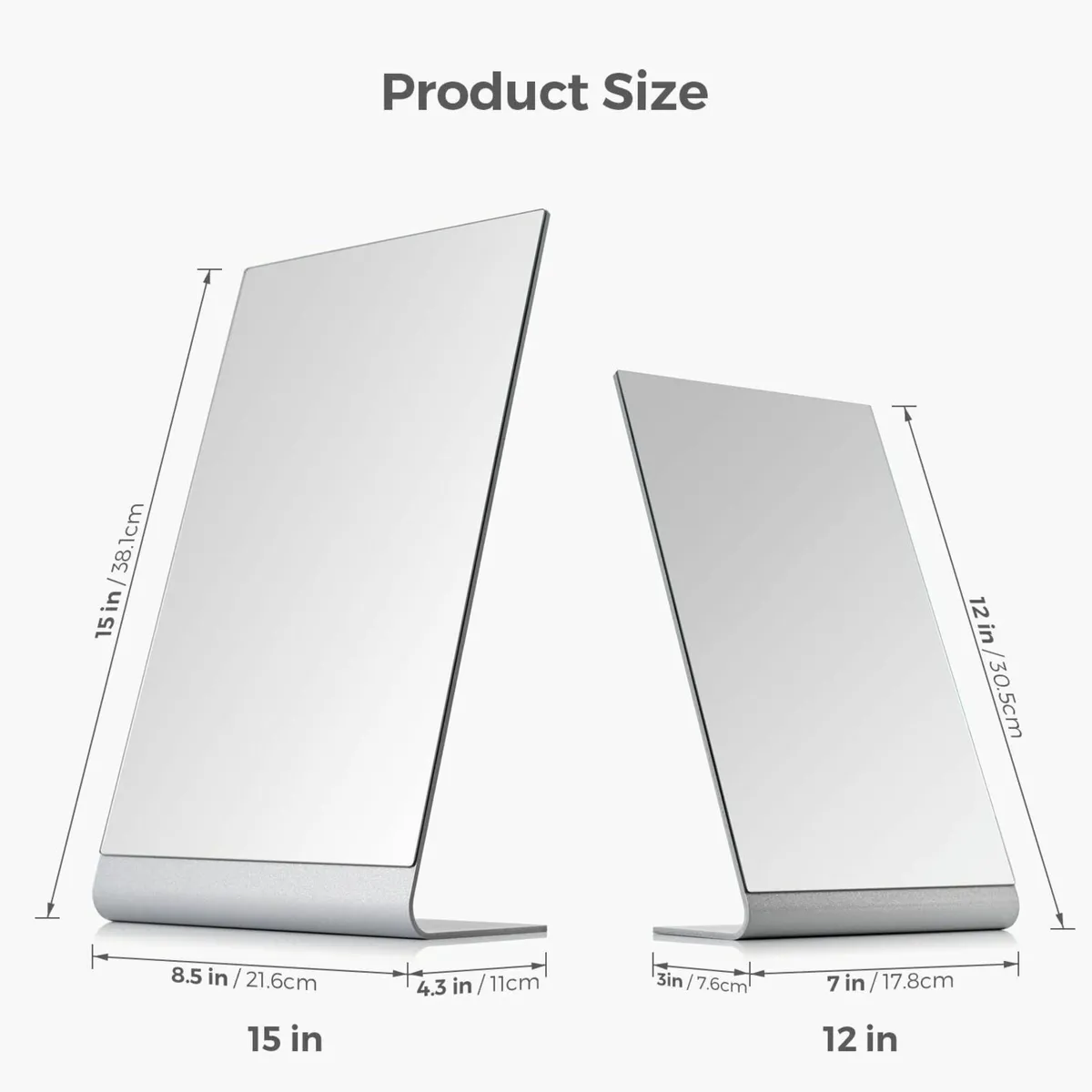 Frameless Makeup Mirror for Dressing Table 15 Inch - Image 2