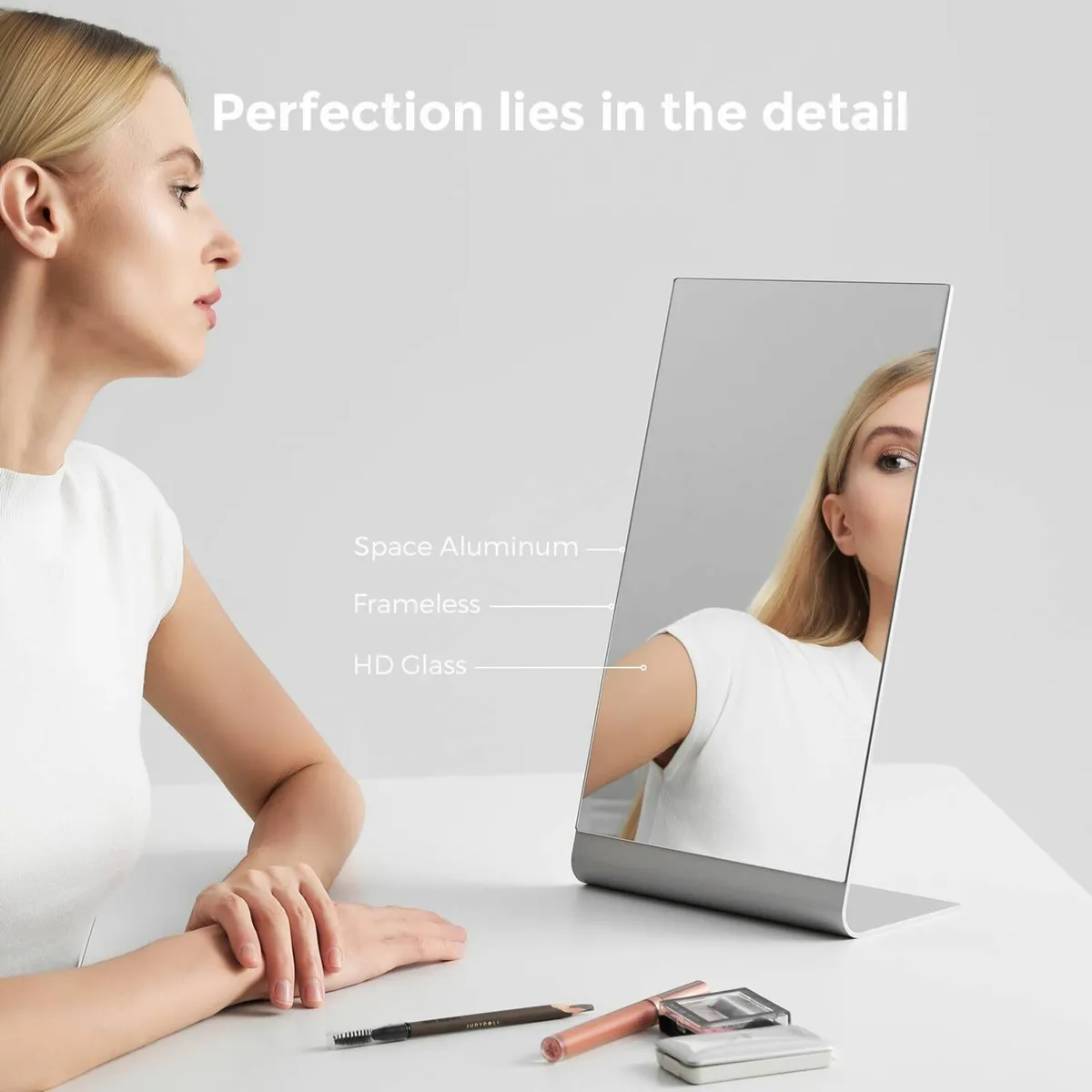 Frameless Makeup Mirror for Dressing Table 15 Inch - Image 3