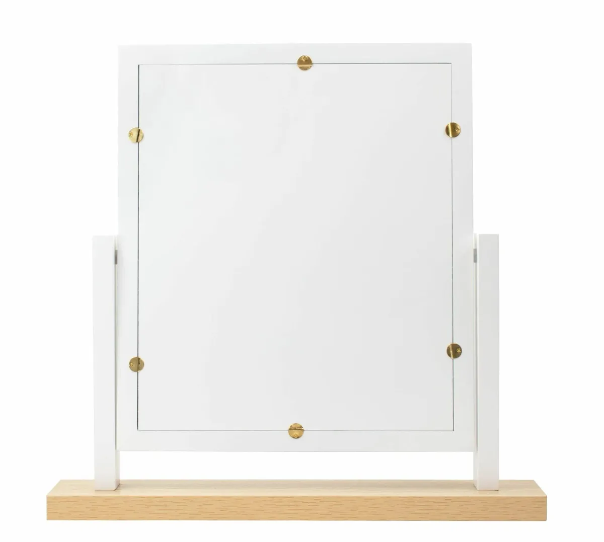Rectangle Wood Dressing Table Mirror White Oak 44x - Image 3