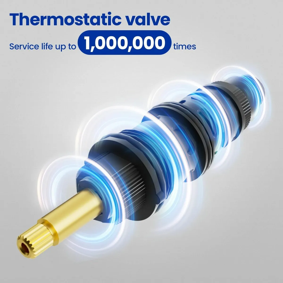 Thermostatic Shower Mixer Anti-Scald Design Valve - Image 3
