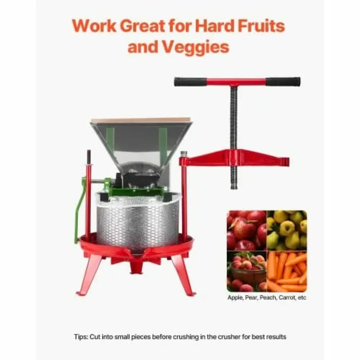 1.8 Gal/7L Fruit and Apple Crusher, Large Manual G - Image 4