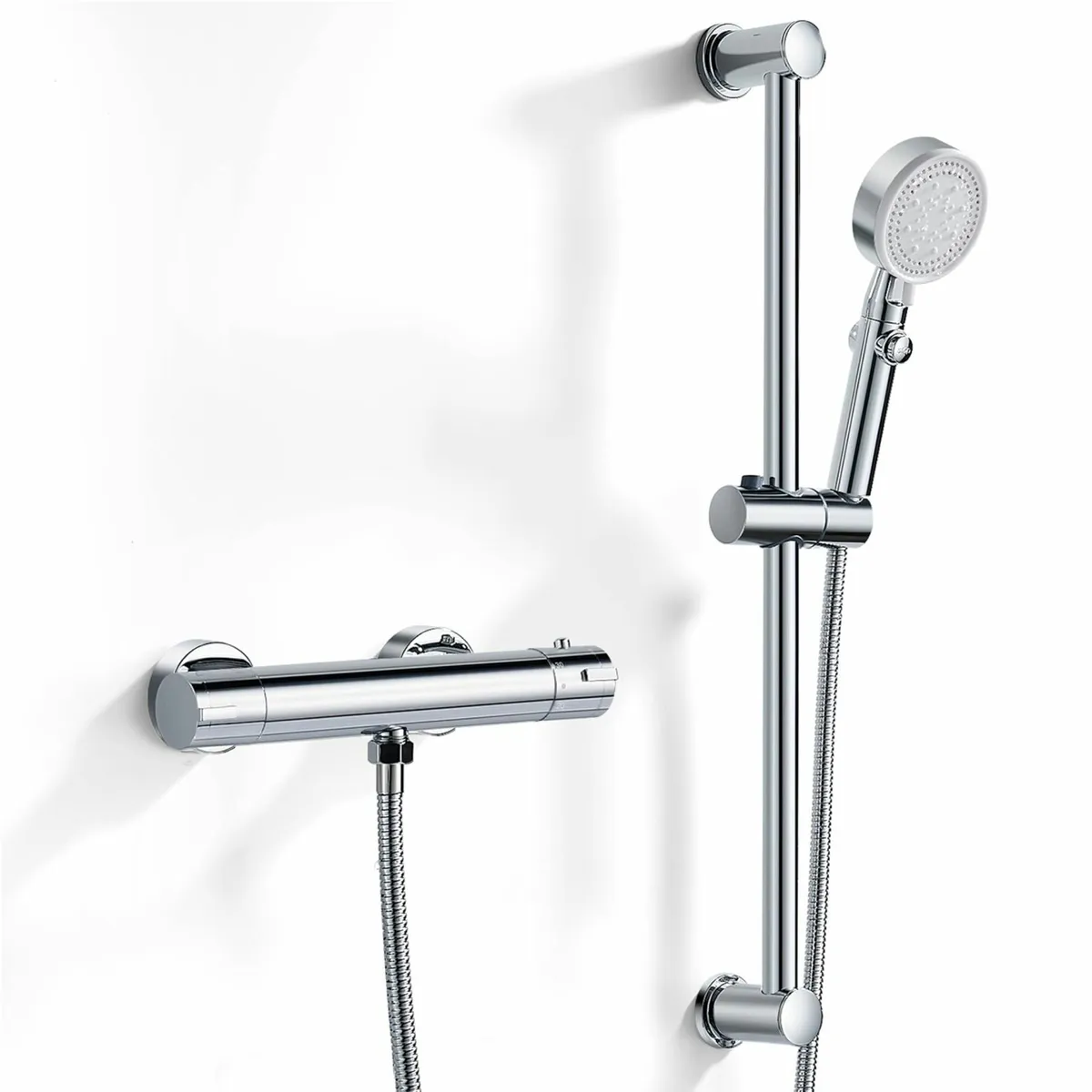 Thermostatic Shower Mixer Adjustable Riser Kit Wal - Image 1