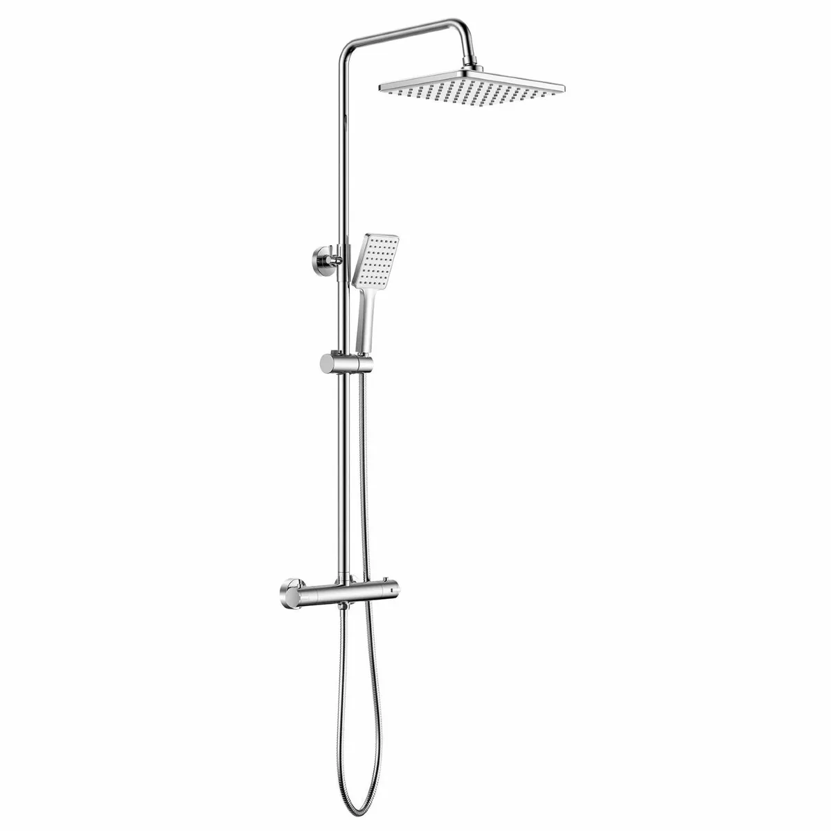 Thermostatic Shower Mixer SetOverhead Rainfall Sho - Image 2