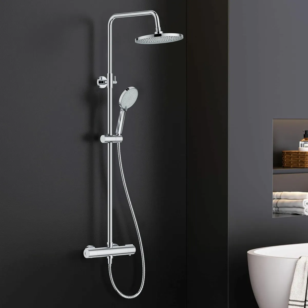 Thermostatic Shower Mixer SetStainless Steel Bar S - Image 1