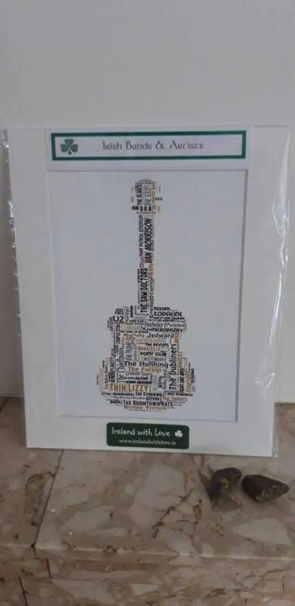 Irish bands and artists print - Image 1
