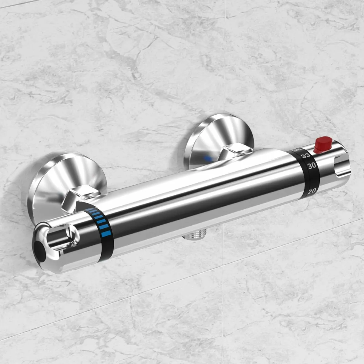 Thermostatic Shower Mixer Bar Round Wall Mounted B - Image 1