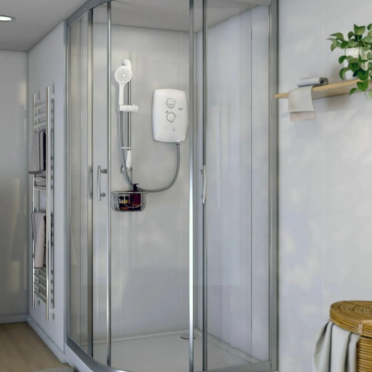 T80 Easi-Fit 9.5kW Shower Electric 9.5 kW White El - Image 4