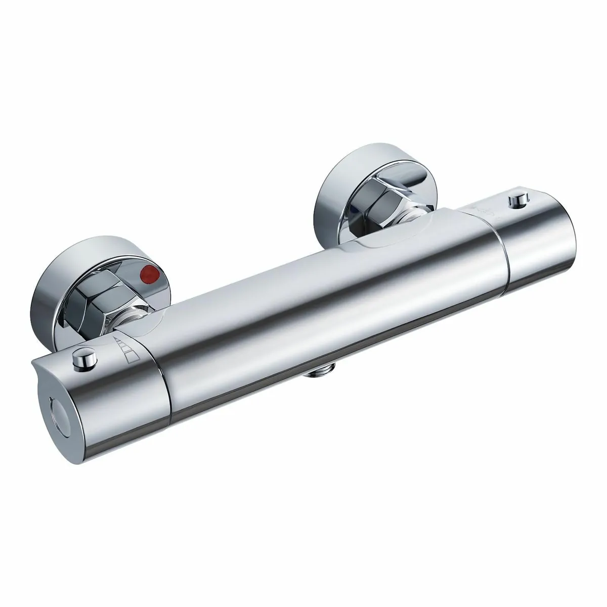 Chrome Thermostatic Shower Mixer Round Wall Mounte - Image 1