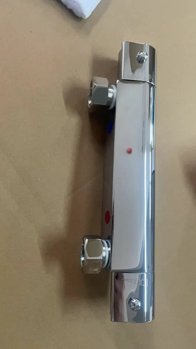 Chrome Thermostatic Shower Mixer Round Wall Mounte - Image 2
