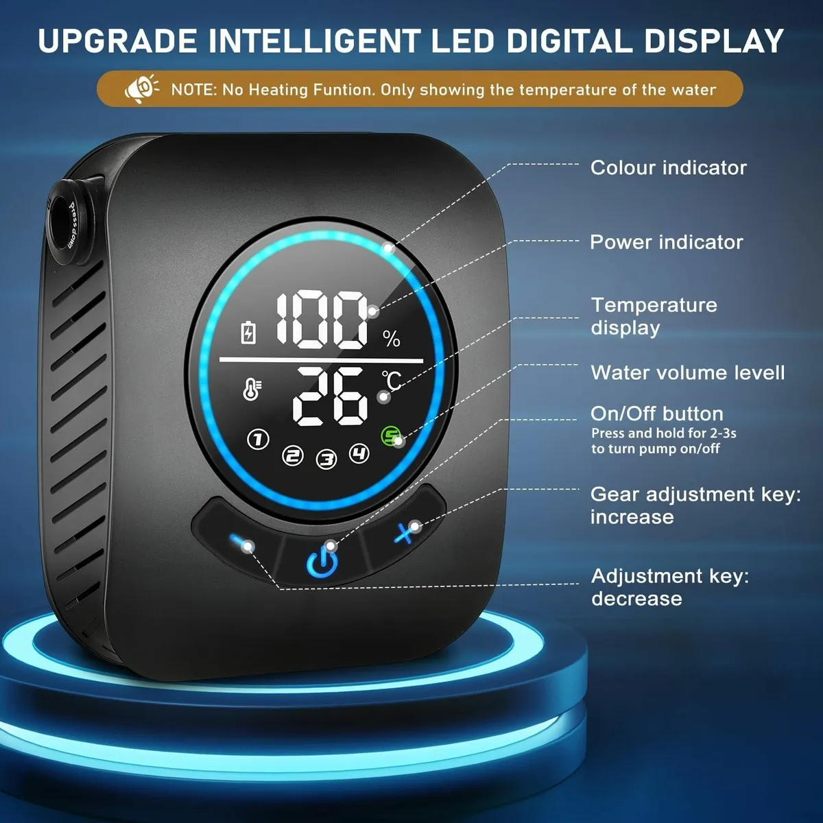 Camping Shower 8000mAh Rechargeable Portable for L - Image 3