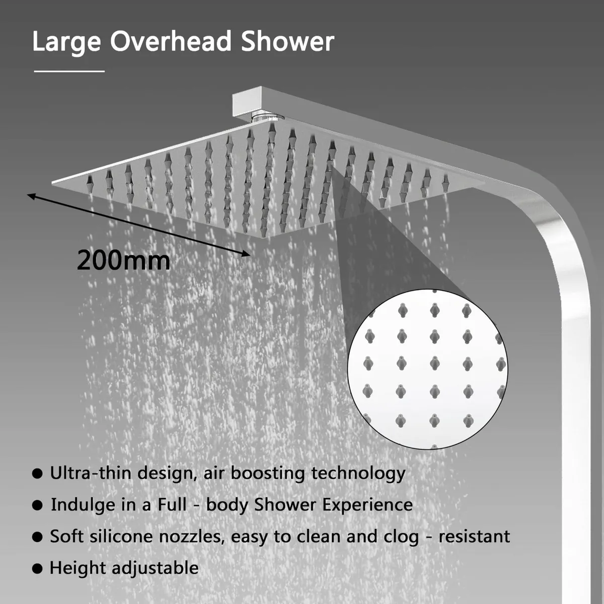 Thermostatic Shower Mixer Set | Dual Rainfall Head - Image 3