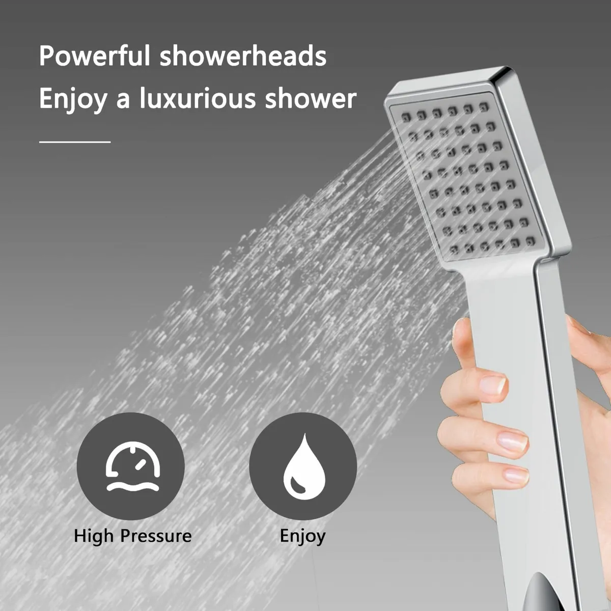 Thermostatic Shower Mixer Set | Dual Rainfall Head - Image 4