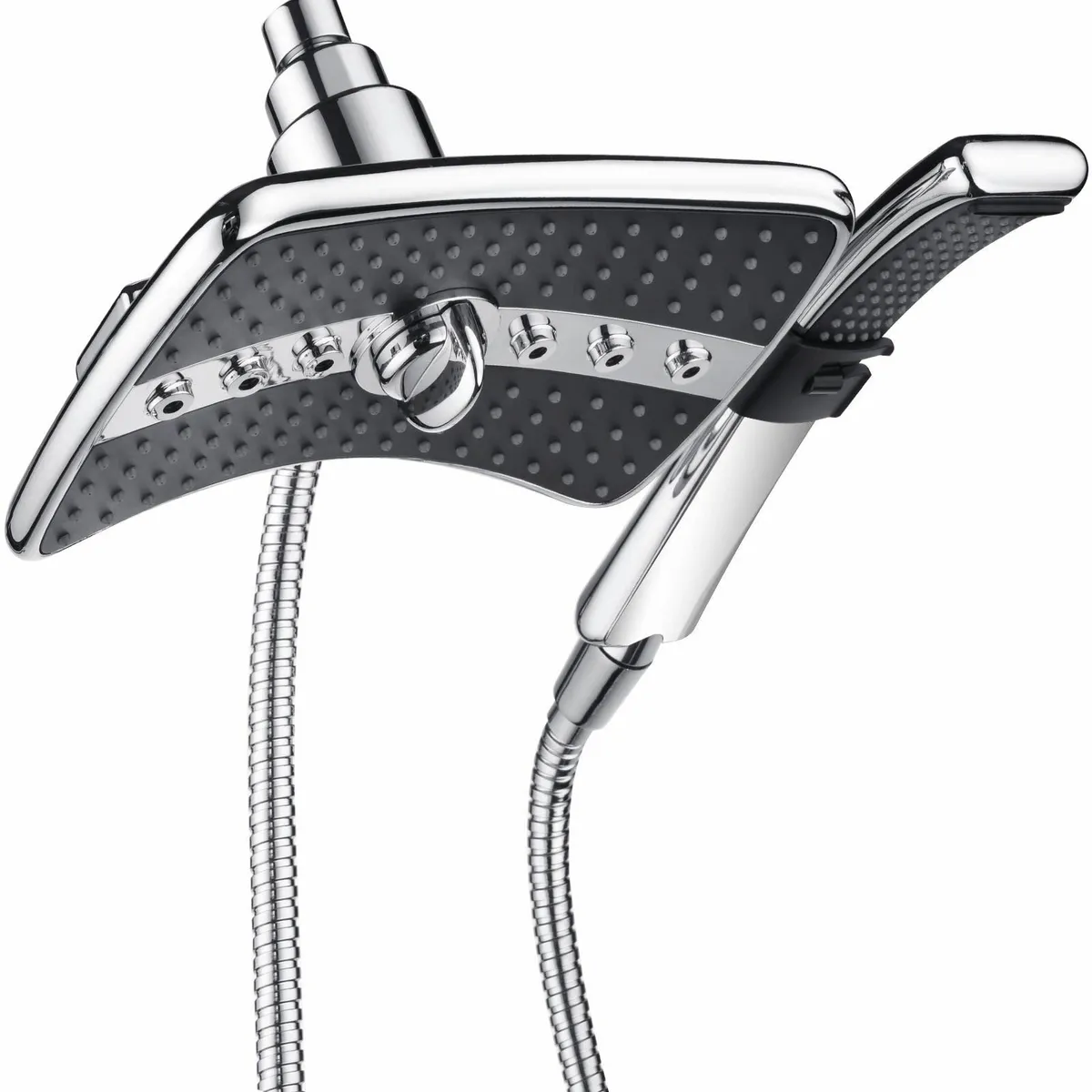 Dual Shower Head Combo Set Handheld Showerhead Rai - Image 1