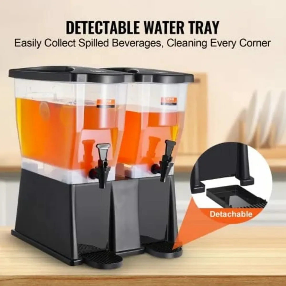 Beverage Dispenser, 3 Gallon x 2 Drink Dispensers - Image 4