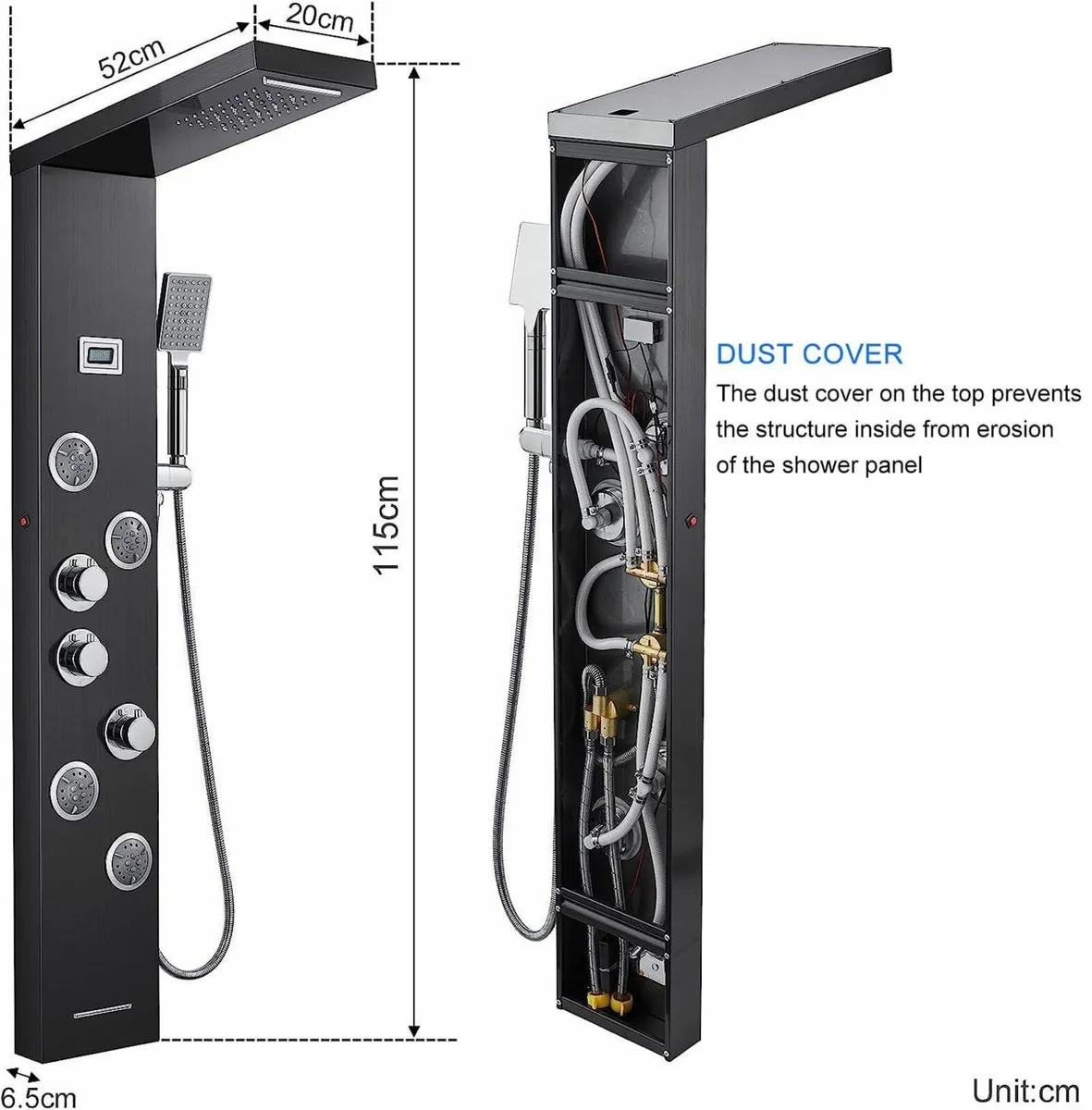 Shower Tower 304 Stainless Steel Multi-Function (W - Image 3