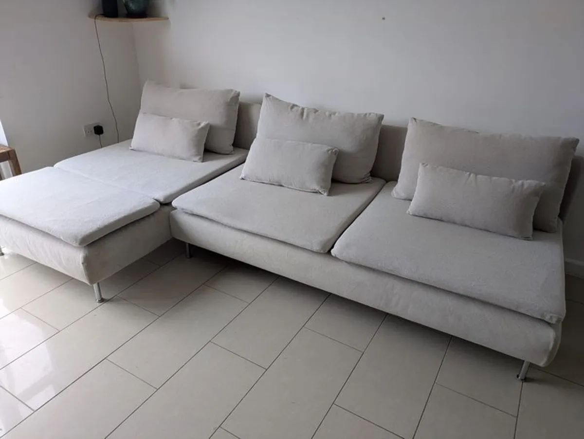 beautiful IKEA machine washable Beige/cream couch - Image 2