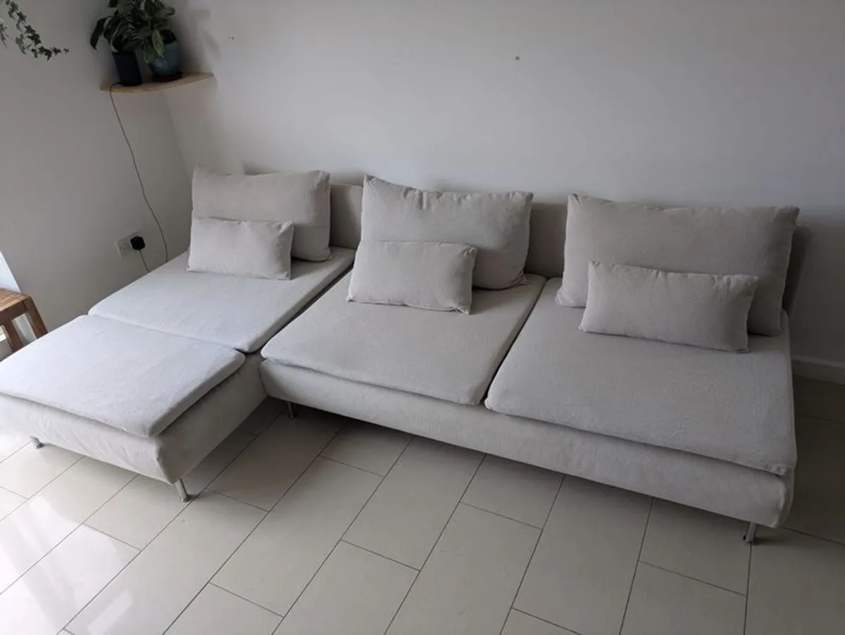 beautiful IKEA machine washable Beige/cream couch - Image 3