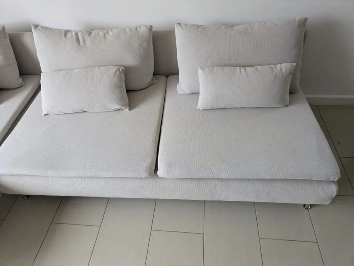 beautiful IKEA machine washable Beige/cream couch - Image 4
