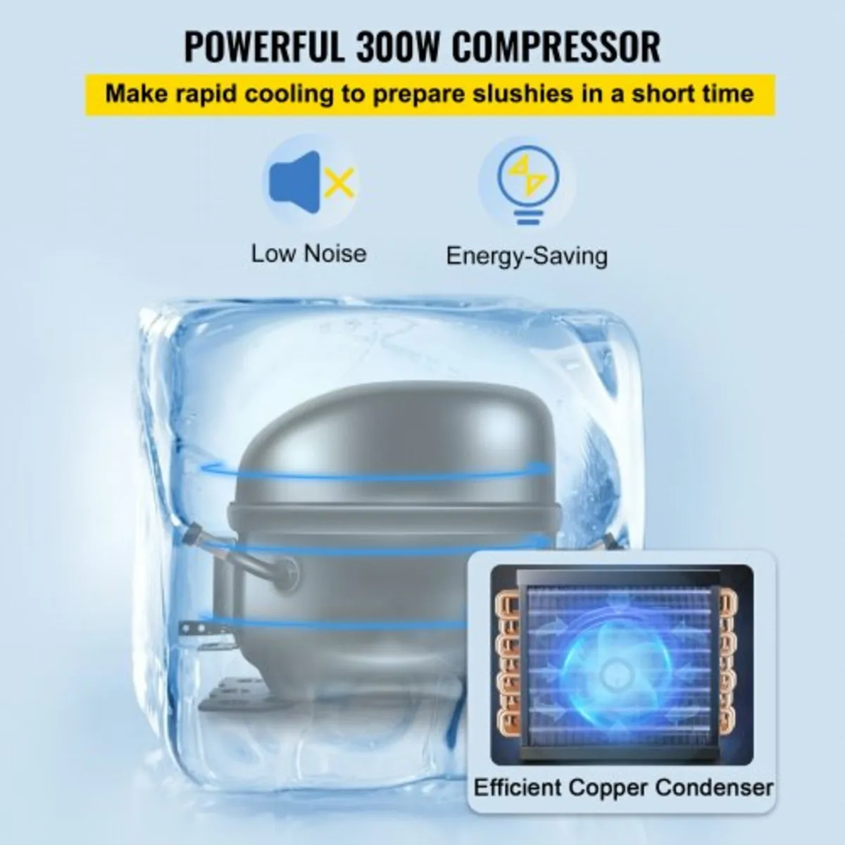 Commercial Slushy Machine, 6L/1.6 Gallons 25 Cups - Image 2