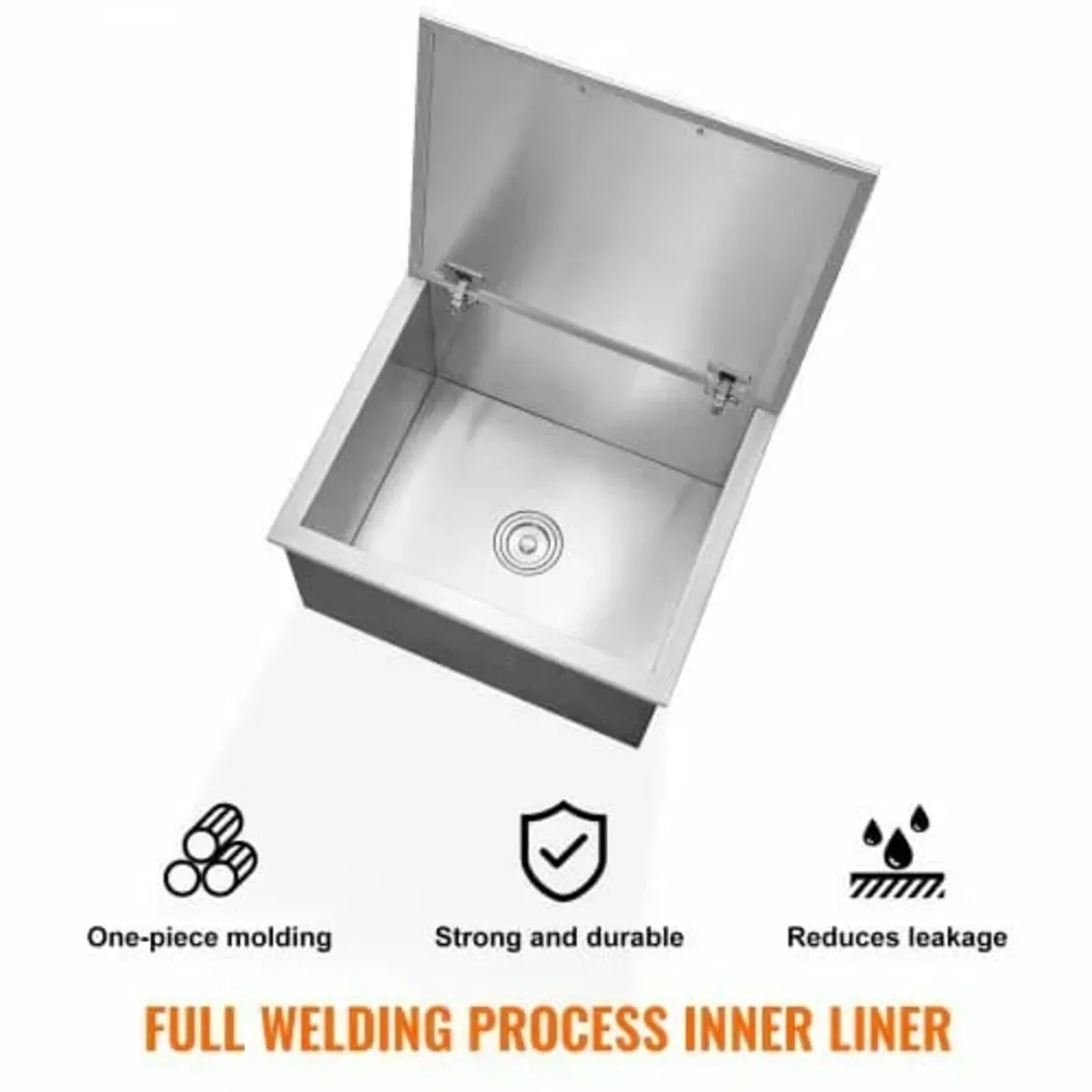 Drop in Ice Chest, 28"L x 16"W x 17"H Stainless St - Image 3