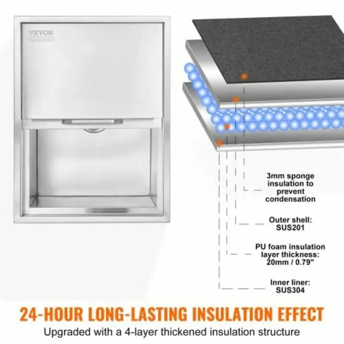 Drop in Ice Chest, 61 cm L x 46 cm W x 33 cm H Sta - Image 3
