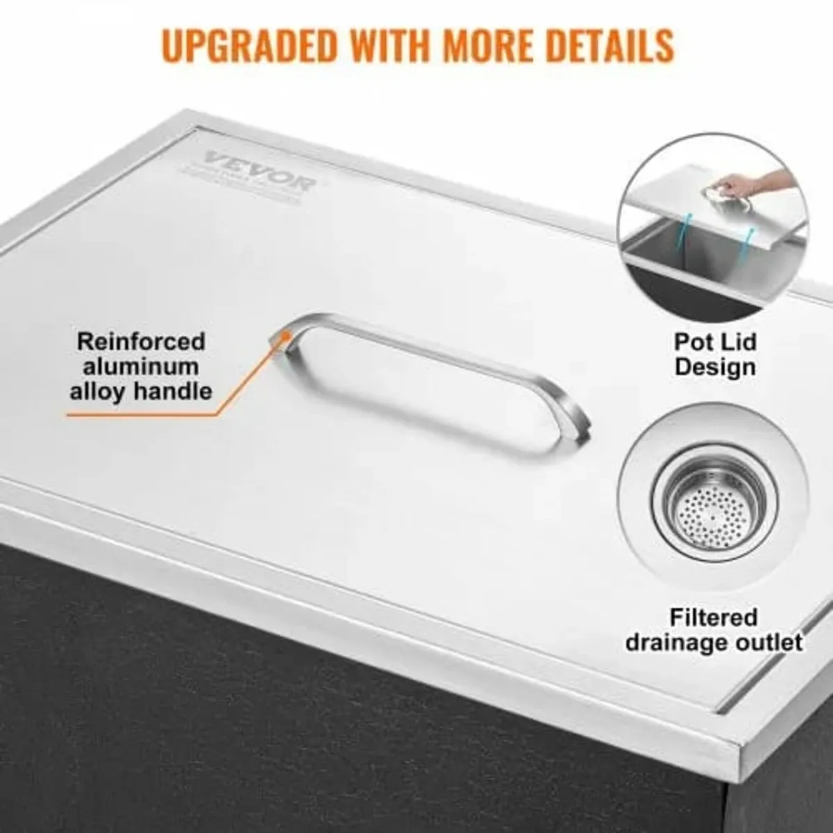 Drop in Ice Chest, 22"L x 17"W x 12"H Stainless St - Image 4