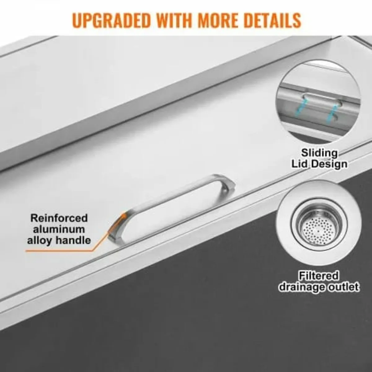 Drop in Ice Chest, 36"L x 18"W x 14"H Stainless St - Image 4