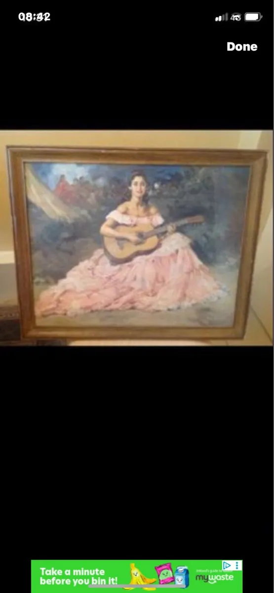 La Guitarista- Antique Picture - Image 1