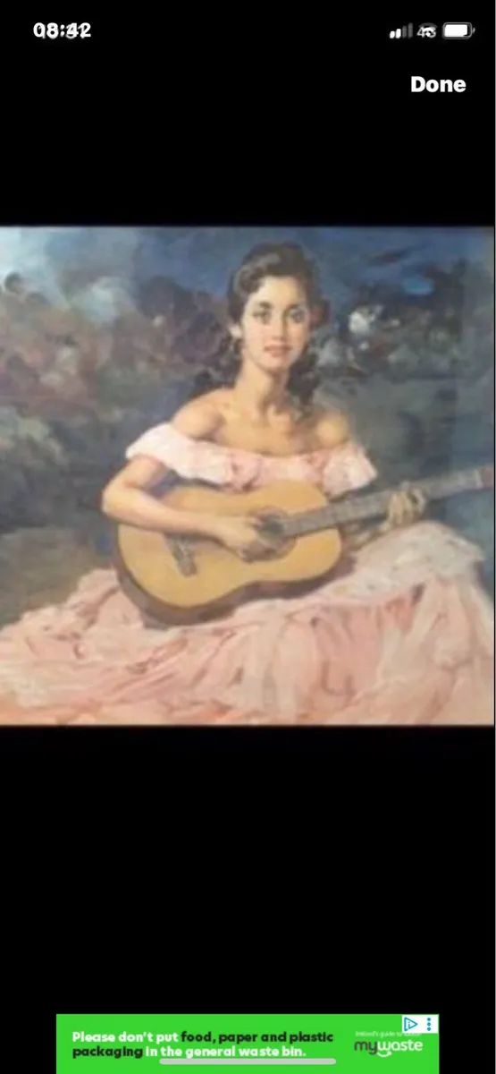 La Guitarista- Antique Picture - Image 2