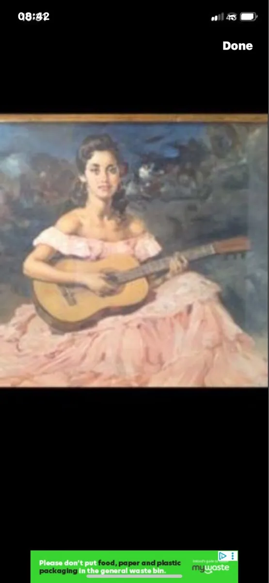 La Guitarista- Antique Picture - Image 3