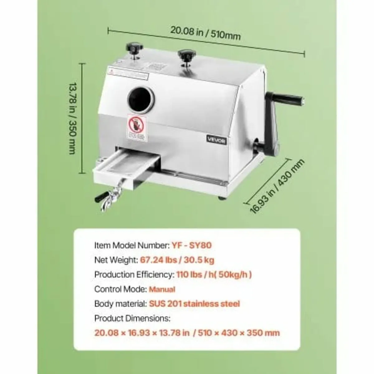 Commercial Sugar Cane Juicer Machine 50 kg/h Outpu - Image 3