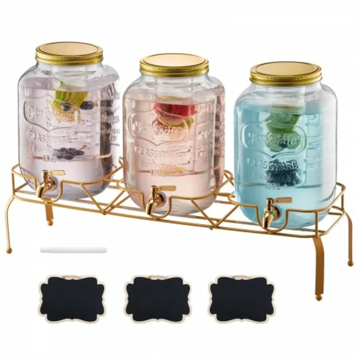 Beverage Dispenser, 3 Pack 8L Drink Dispensers for - Image 1