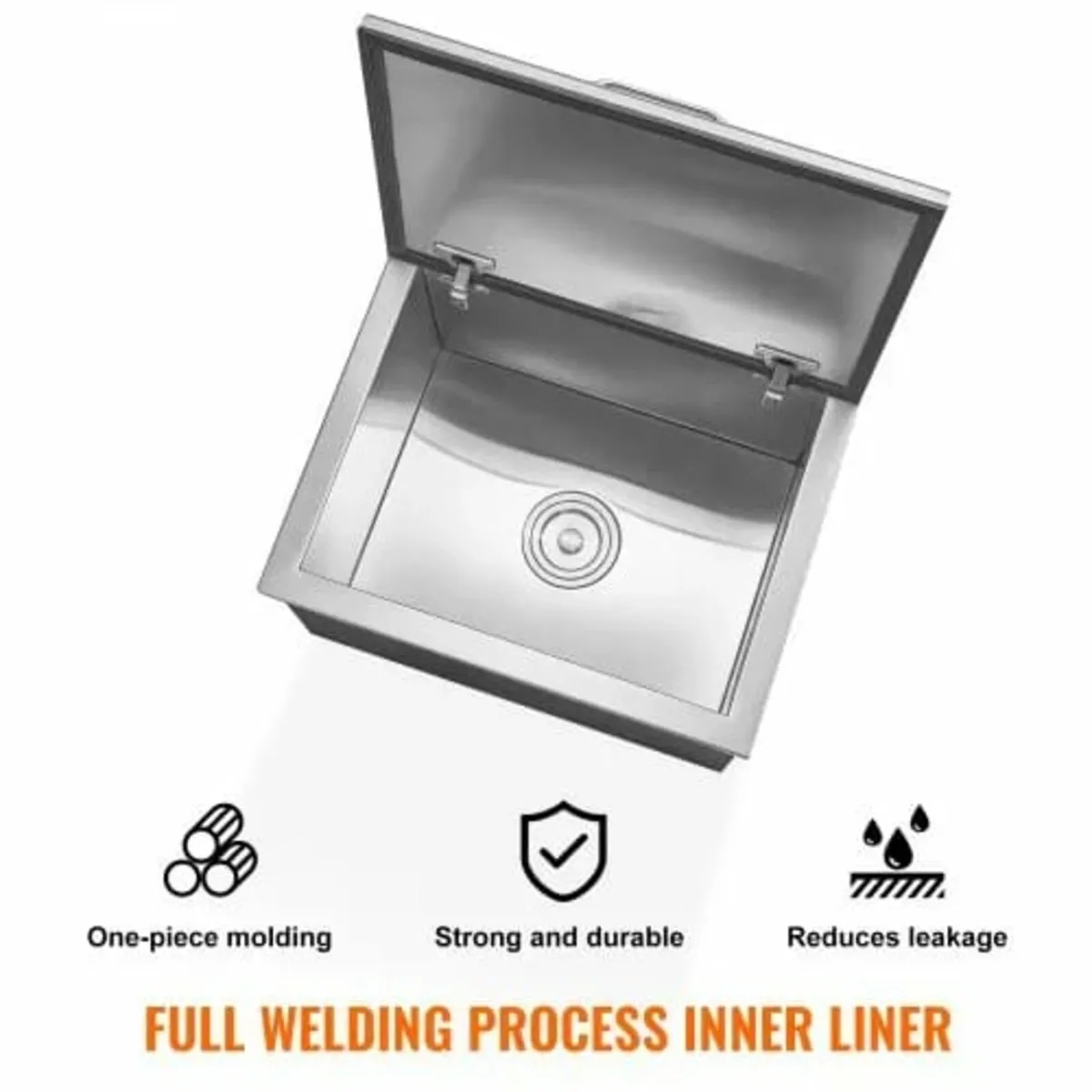Drop in Ice Chest, 20"L x 16"W x 13"H Stainless St - Image 3