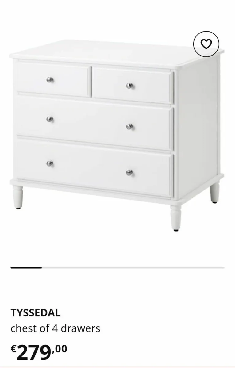 Quality White Roomy chest of drawers 6months - Image 2