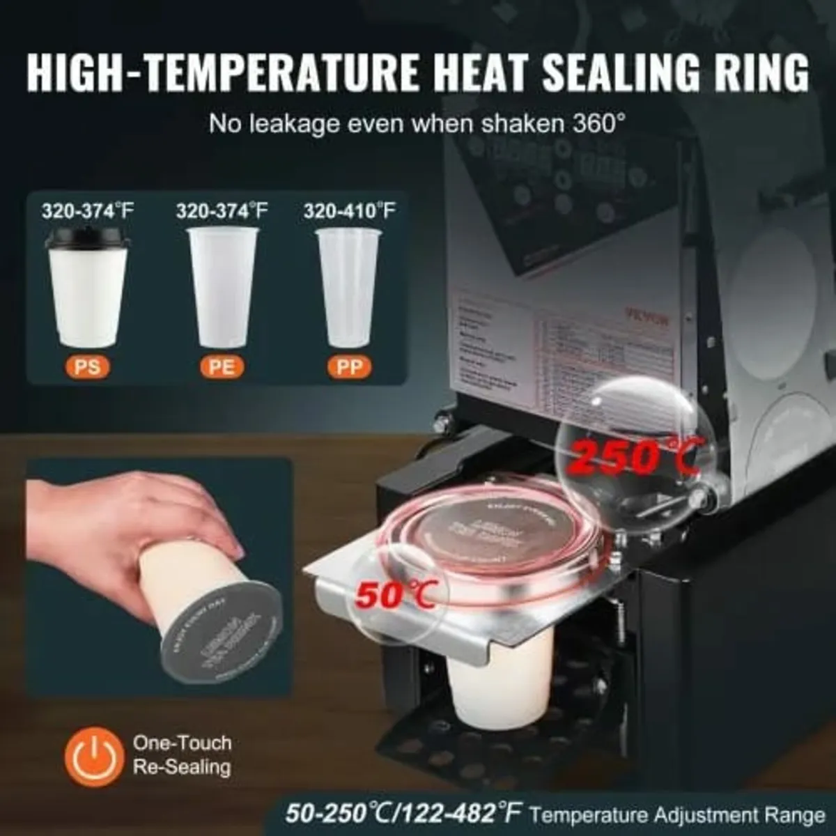 Fully Automatic Cup Sealing Machine, 500-650 Cups/ - Image 4