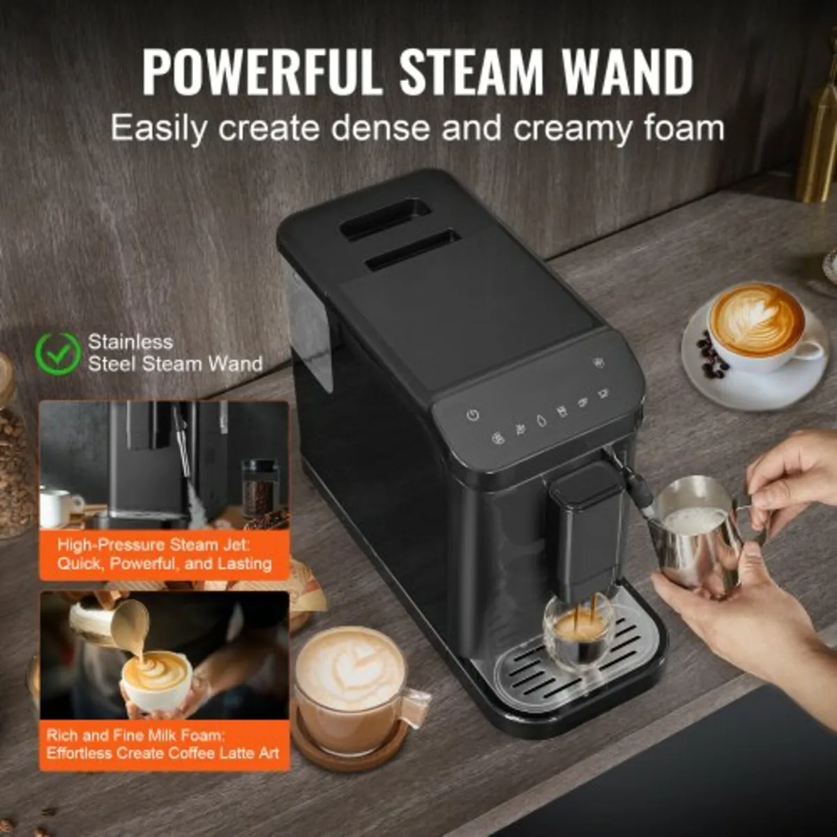 Automatic Espresso Machine, 20 Bar Auto Coffee Mac - Image 4