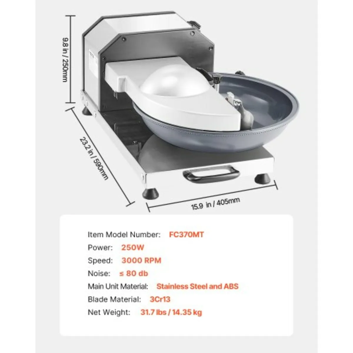 Food Processor & Vegetable Chopper, 3000RPM Food-G - Image 3