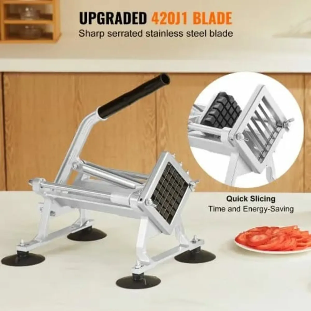 Commercial Vegetable Slicer, 1/2 inch Fruit Slicer - Image 4