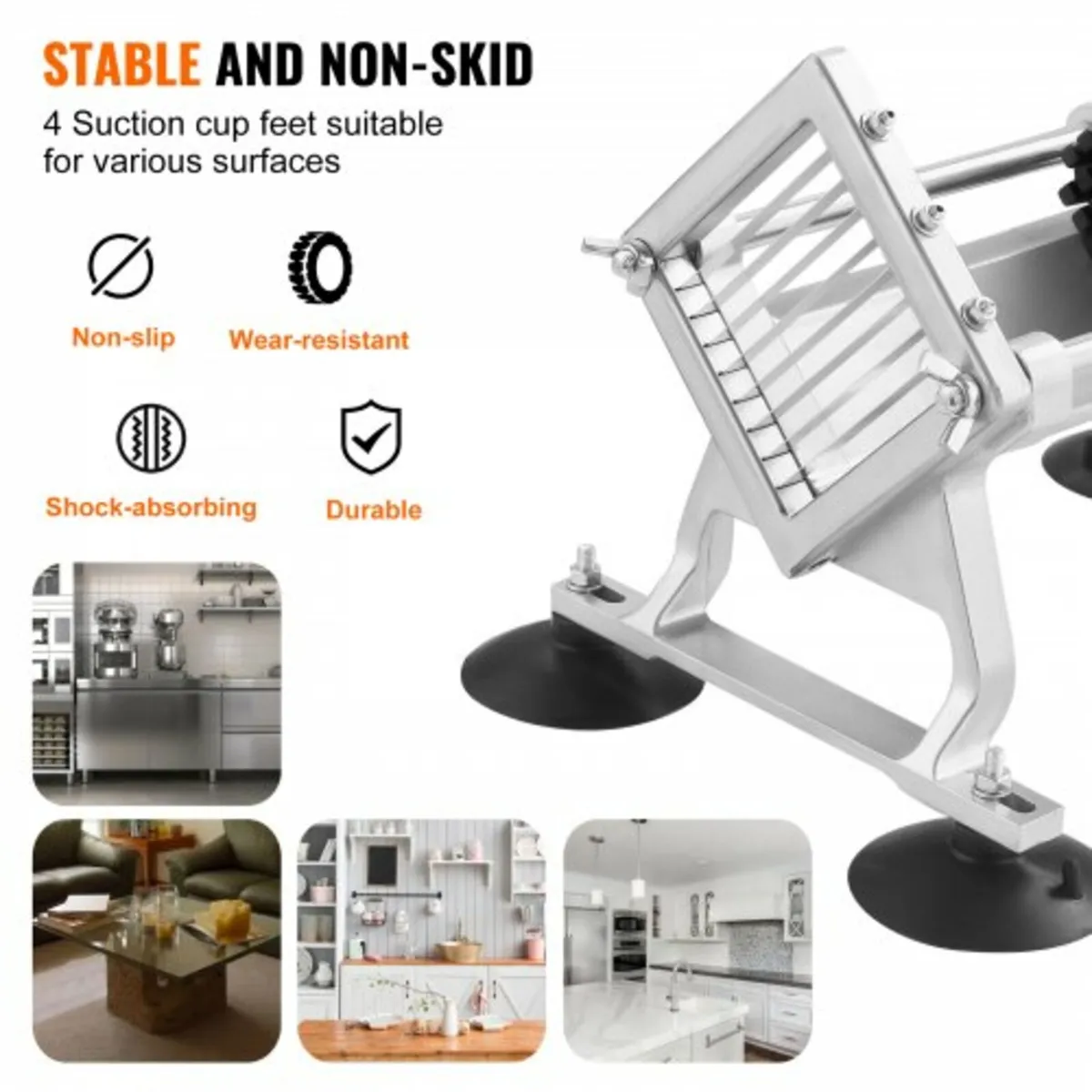Vegetable Slicer, 3/8 inch Fruit Slicer, Stainless - Image 2
